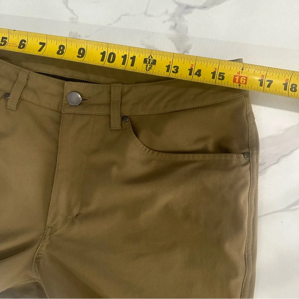 Lululemon ABC Pants Men Sz 32 Brown Slim 5 Pocket Utilitech Chino Stretch Casual
